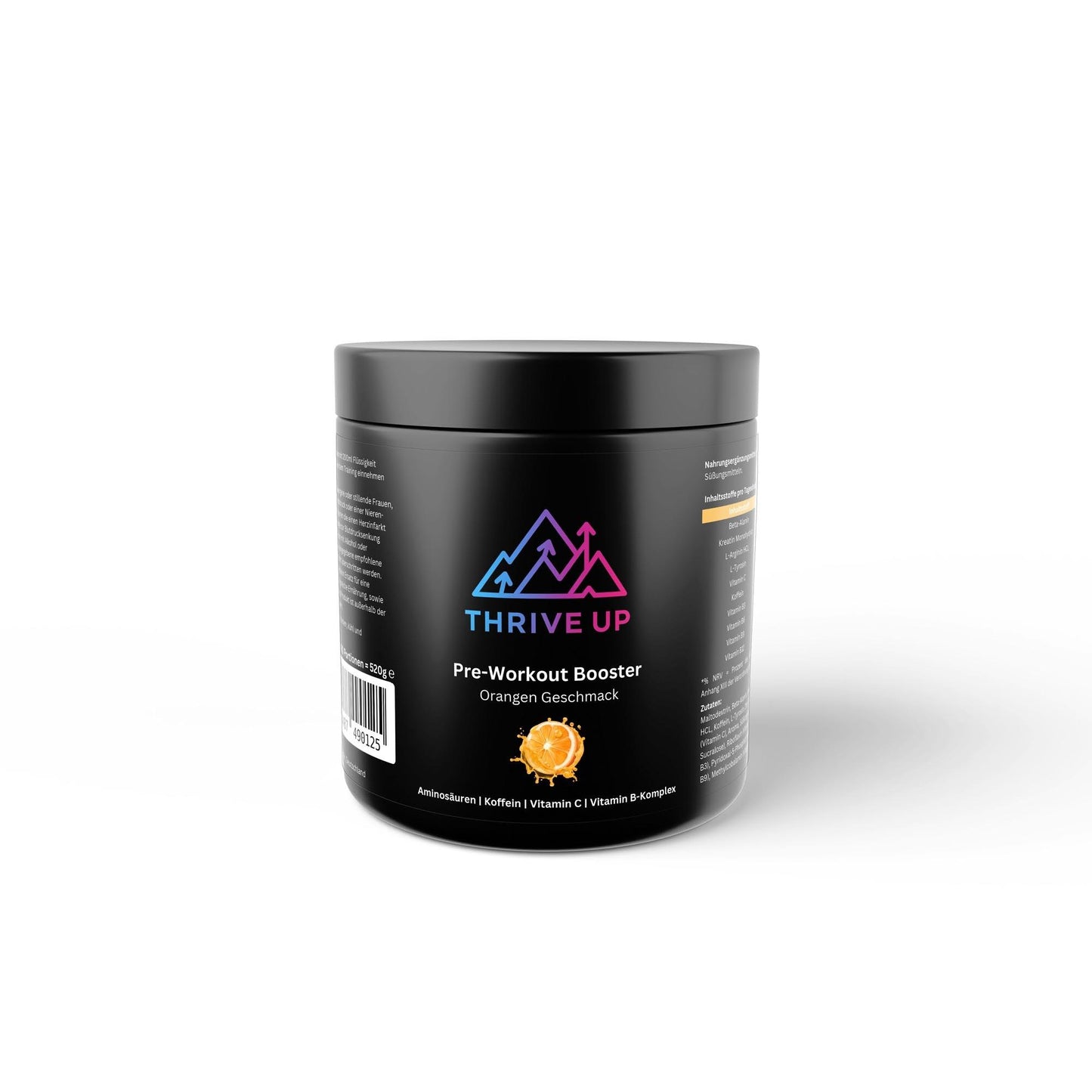 Pre-Workout Booster Orange - 520g - Thrive Up Sports and Diet Nutrition