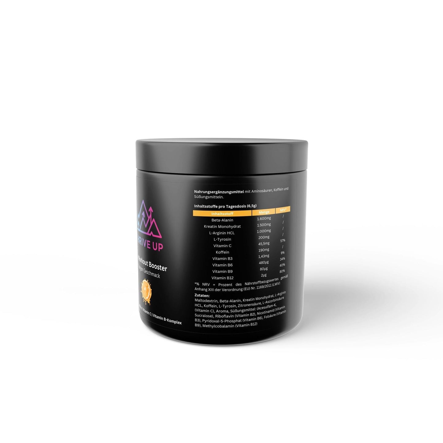 Pre-Workout Booster Orange - 520g - Thrive Up Sports and Diet Nutrition